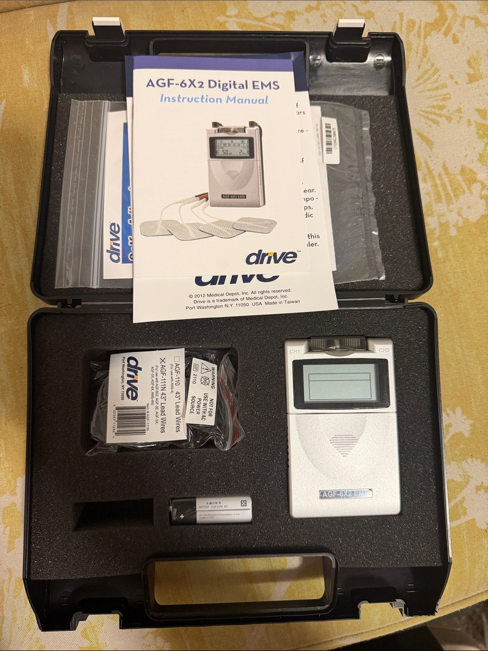 Drive AGF-6x2 Digital EMS TENS Unit - Silver